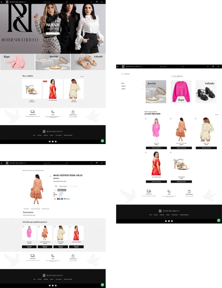 Tiendas en línea diseñadas por SpicyMinds en computadora y celular