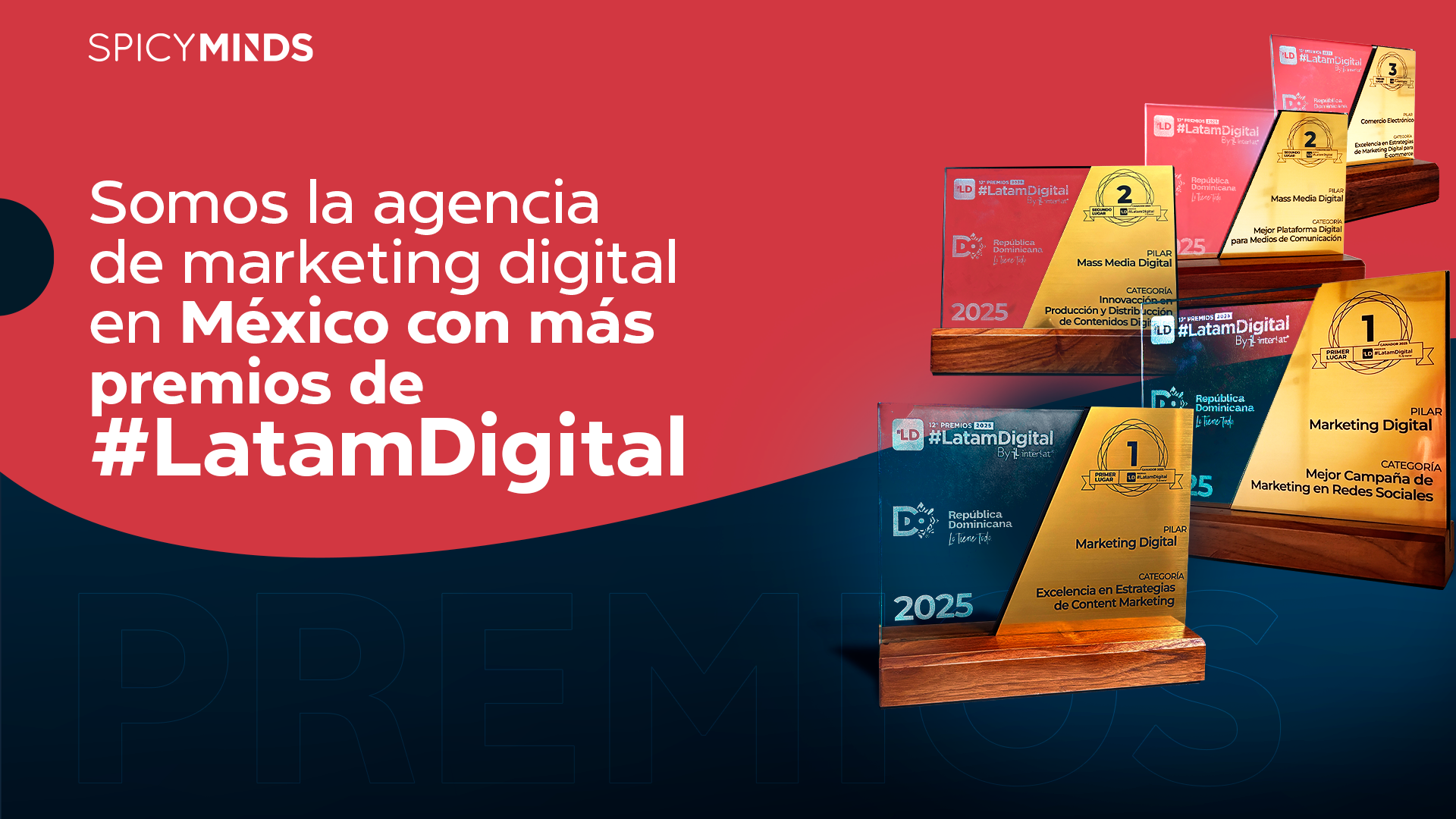 Somos la agencia de marketing digital en México con más premios de #LatamDigital